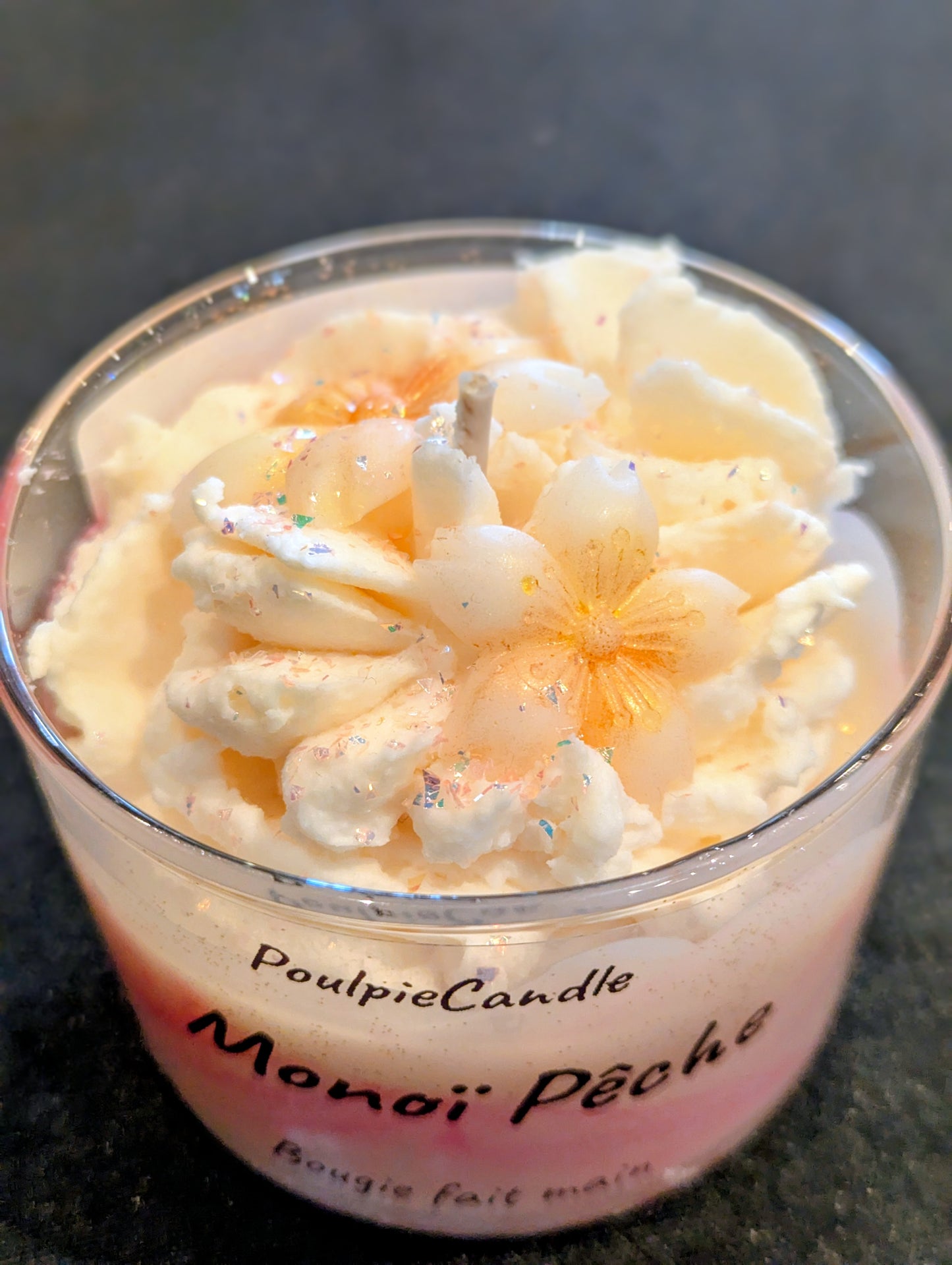 Bougie gourmande Monoi Peche